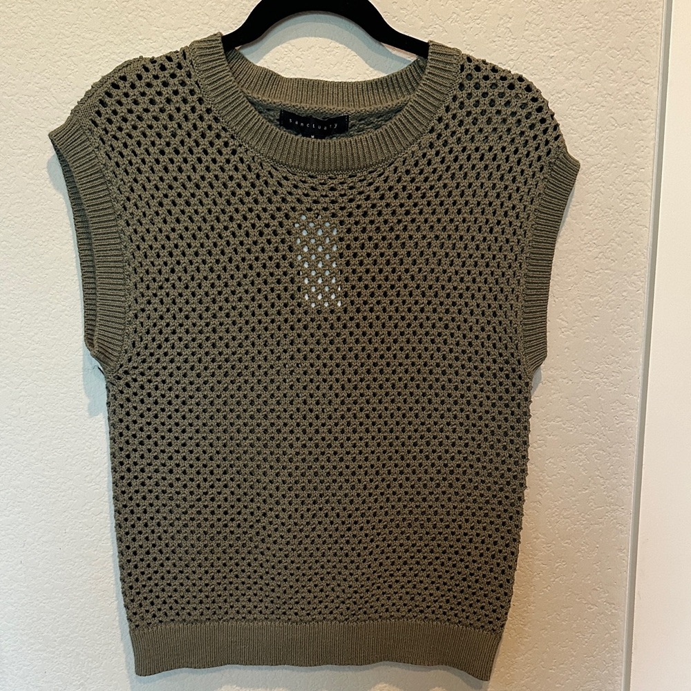 Sanctuary Sage Green Knit Top